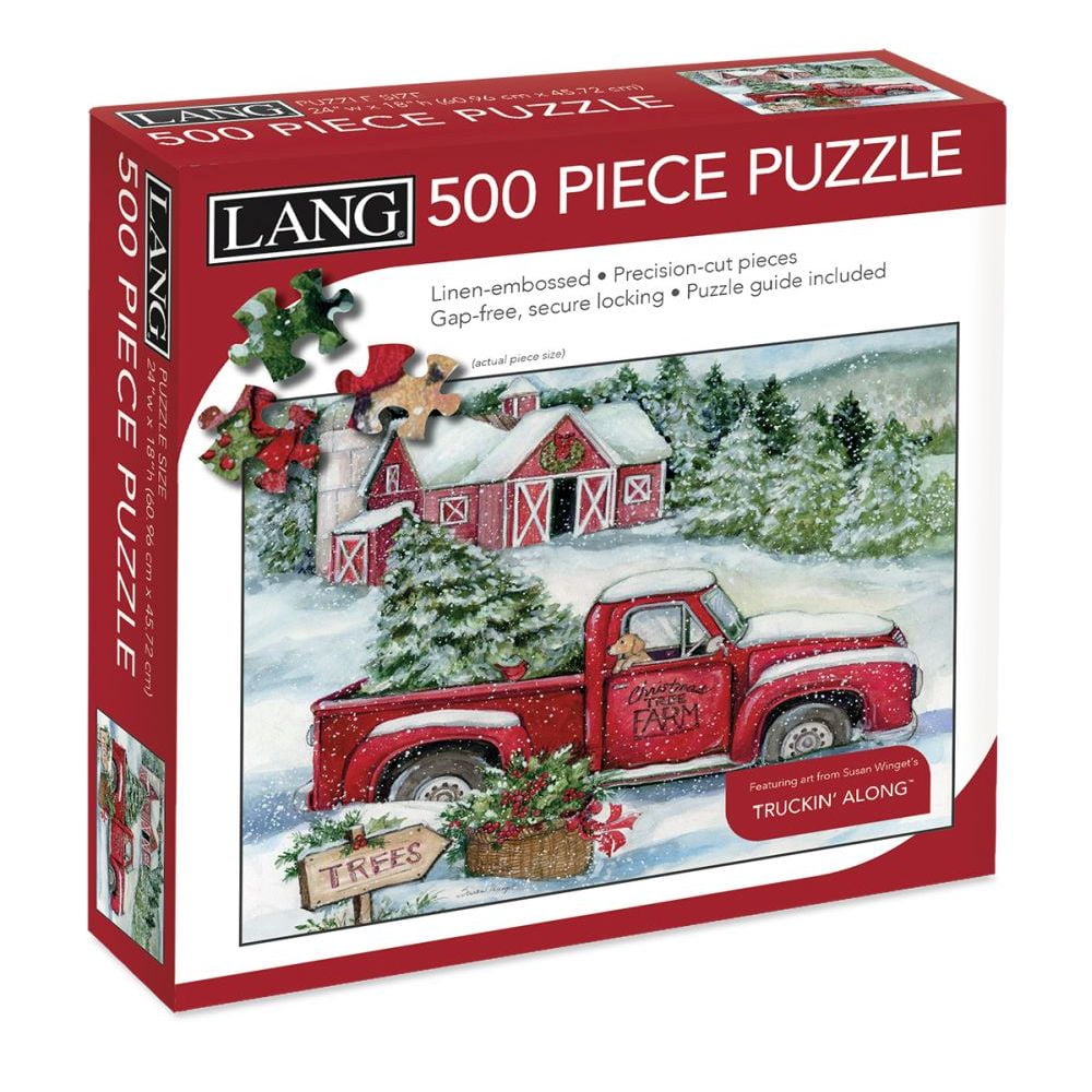 Jigsaw Puzzle 500 Pieces 24"X18"-Santa's Truck