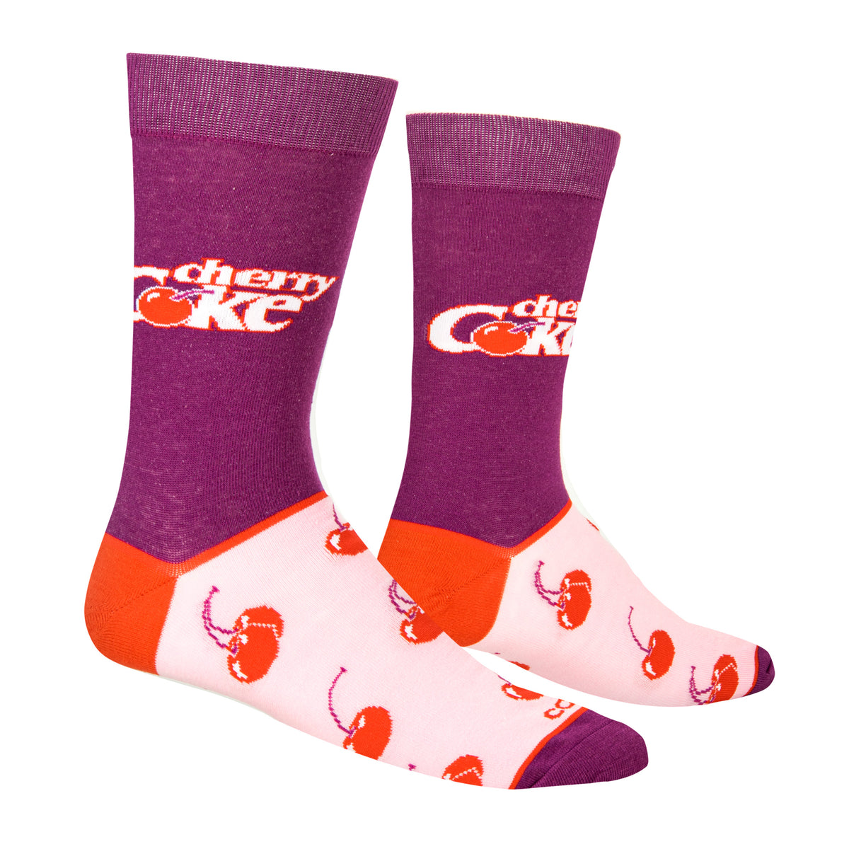 Cool Socks, Cherry Coca-Cola, Coke Socks for Men, Funny Novelty Prints, Large