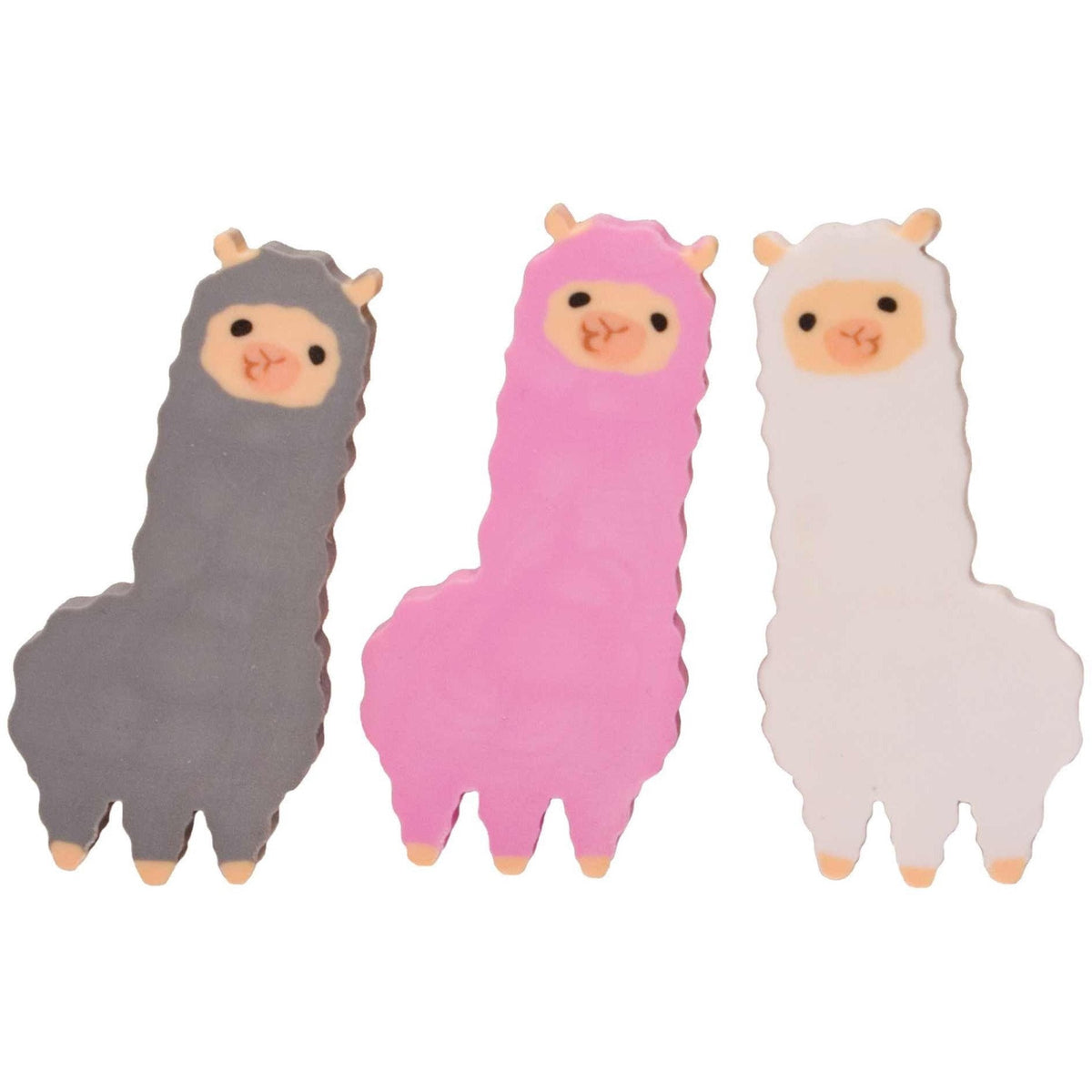 alpaca trio cutie erasers