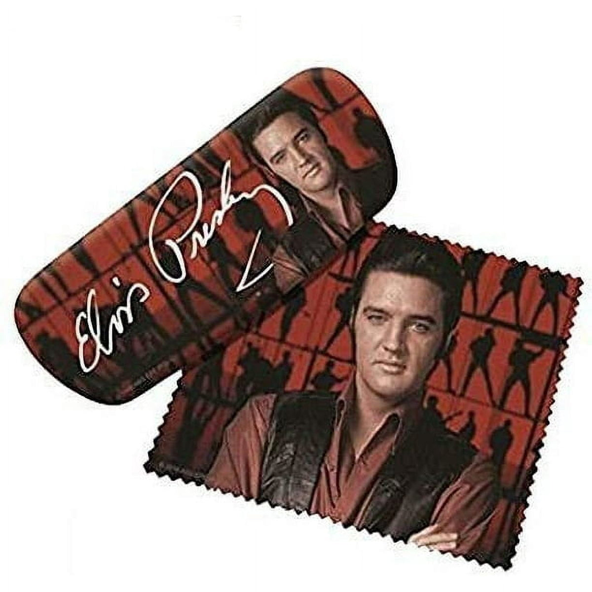 Spoontiques Padded Elvis Presley Eye Glass Case with Matching Lens Cloth