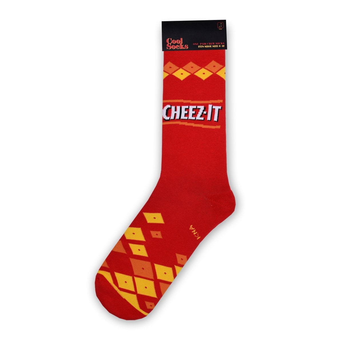 Cool Socks  Cheez-It Crackers Crew Socks for Men & Women  Official Licensed Snack-Themed Novelty