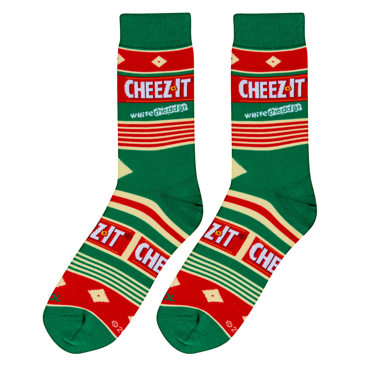 Cool Socks, Cheez It White Cheddar, Mens Womens Crew, Funny Graphic Print, Large