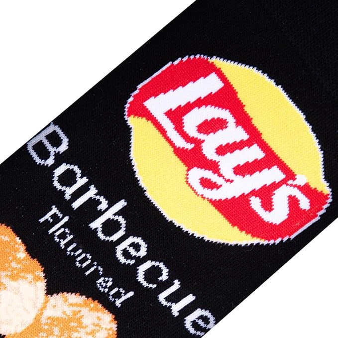 Cool Socks Lays BBQ Snack Foodie Crew Socks, Size Medium