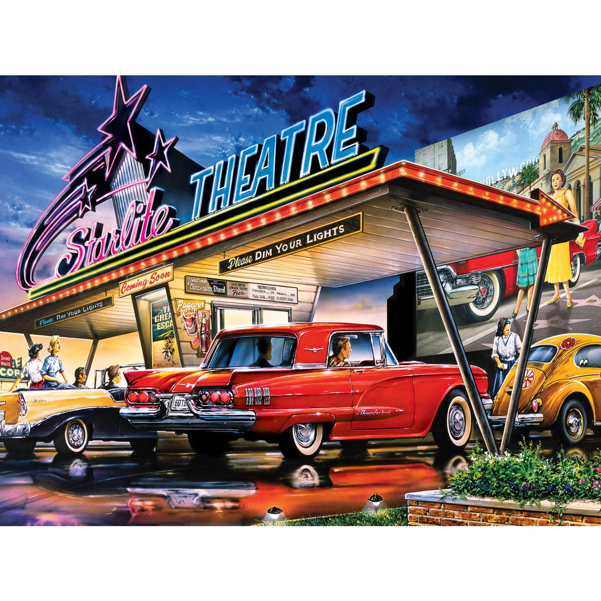 MasterPieces 550 Piece Jigsaw Puzzle - Starlite Drive-In - 18"x24"