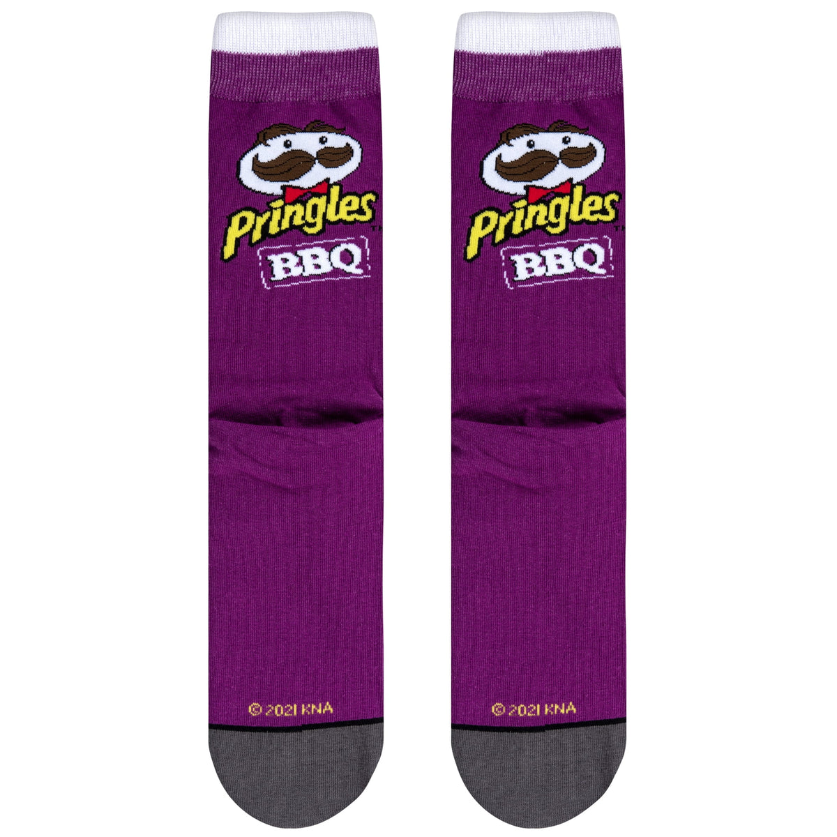 Cool Socks, Pringles BBQ Chips, Mens Womens Crew, Funny Graphic Print, Large