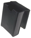 Single Deck Leather Playing Card Case/Holder - Fits Poker and Bridge size cards (Black)