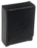 Euchre Playing Cards -2 Euchre Decks in 1 Box with Black Leather Storage Case