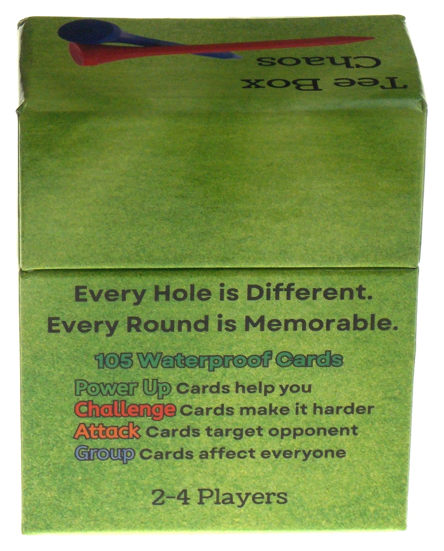Tee Box Chaos - Waterproof Golf Course Card Deck | 105 Cards Add Strategic Fun to Your Round | Perfect for Golf Outings, Bachelor Parties & Corporate Events