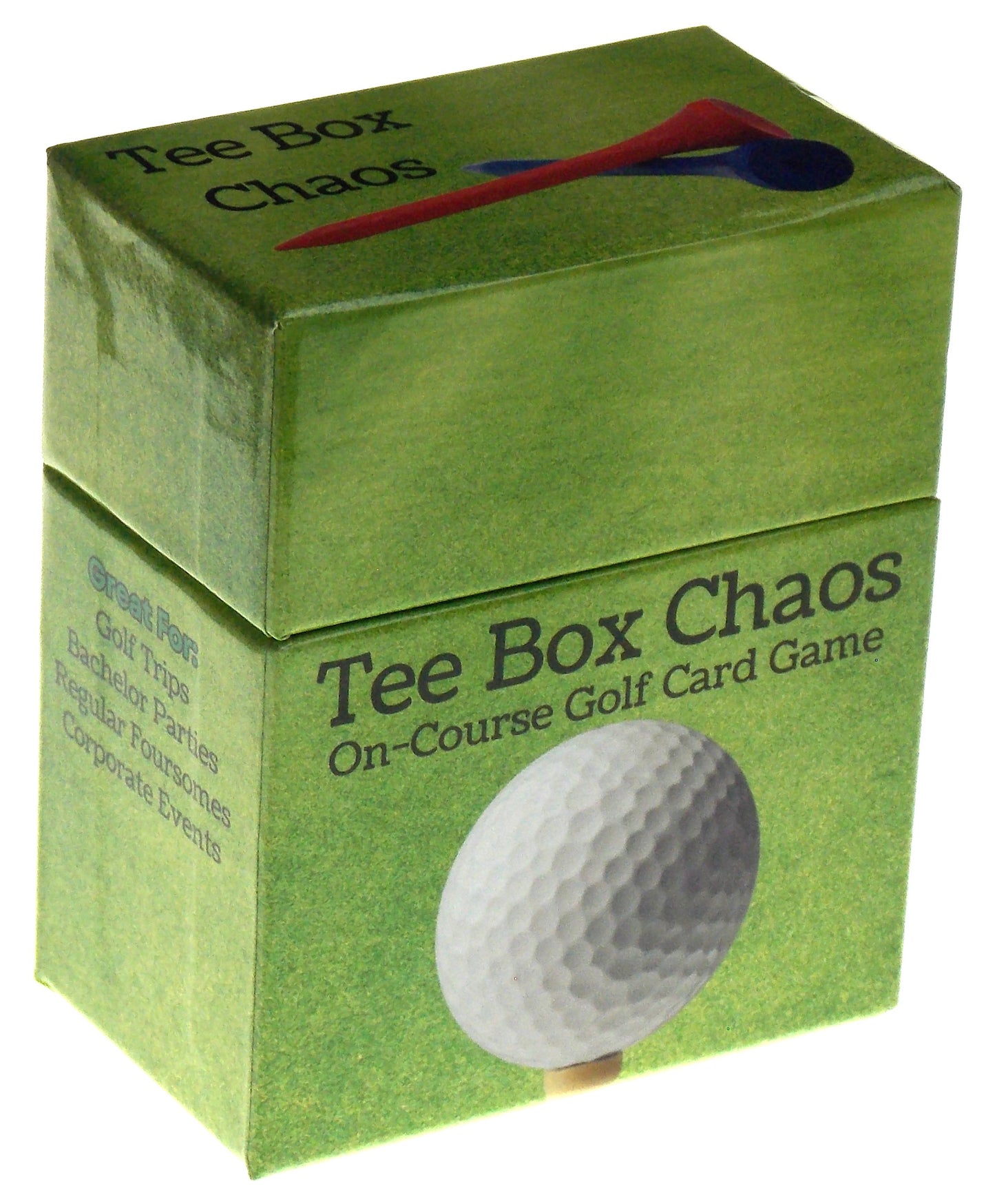 Tee Box Chaos - Waterproof Golf Course Card Deck | 105 Cards Add Strategic Fun to Your Round | Perfect for Golf Outings, Bachelor Parties & Corporate Events