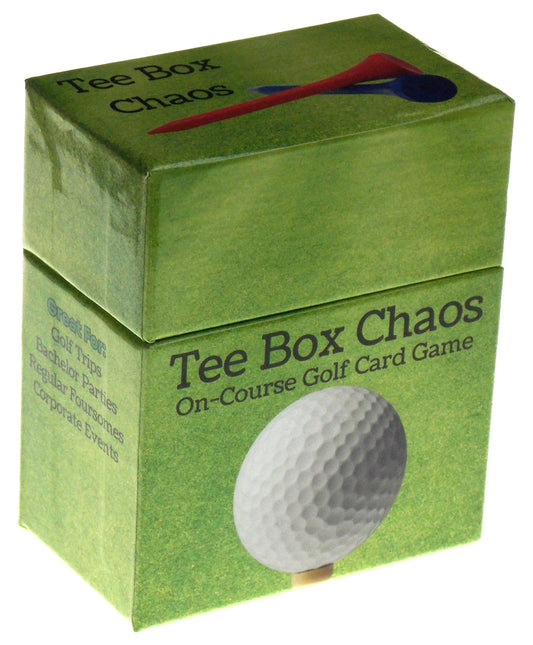 Tee Box Chaos - Waterproof Golf Course Card Deck | 105 Cards Add Strategic Fun to Your Round | Perfect for Golf Outings, Bachelor Parties & Corporate Events