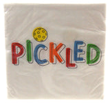 Pickleball Themed Beverage Cocktail Napkins Bundle (3 Designs): Pickled, Day Dinker & Wiffle Ball - 5x5 Inch Square - 3 Packages (60 Napkins Total)