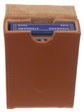 Single Deck Leather Playing Card Case/Holder - Fits Poker and Bridge size cards (Tan)