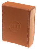 Single Deck Leather Playing Card Case/Holder - Fits Poker and Bridge size cards (Tan)