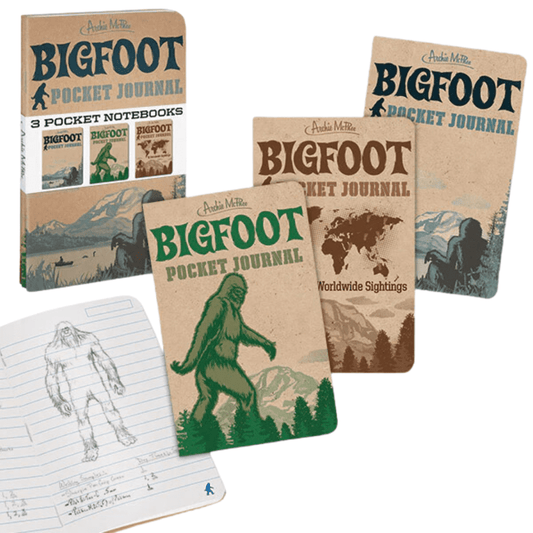 Archie McPhee Bigfoot Notebook Set of 3