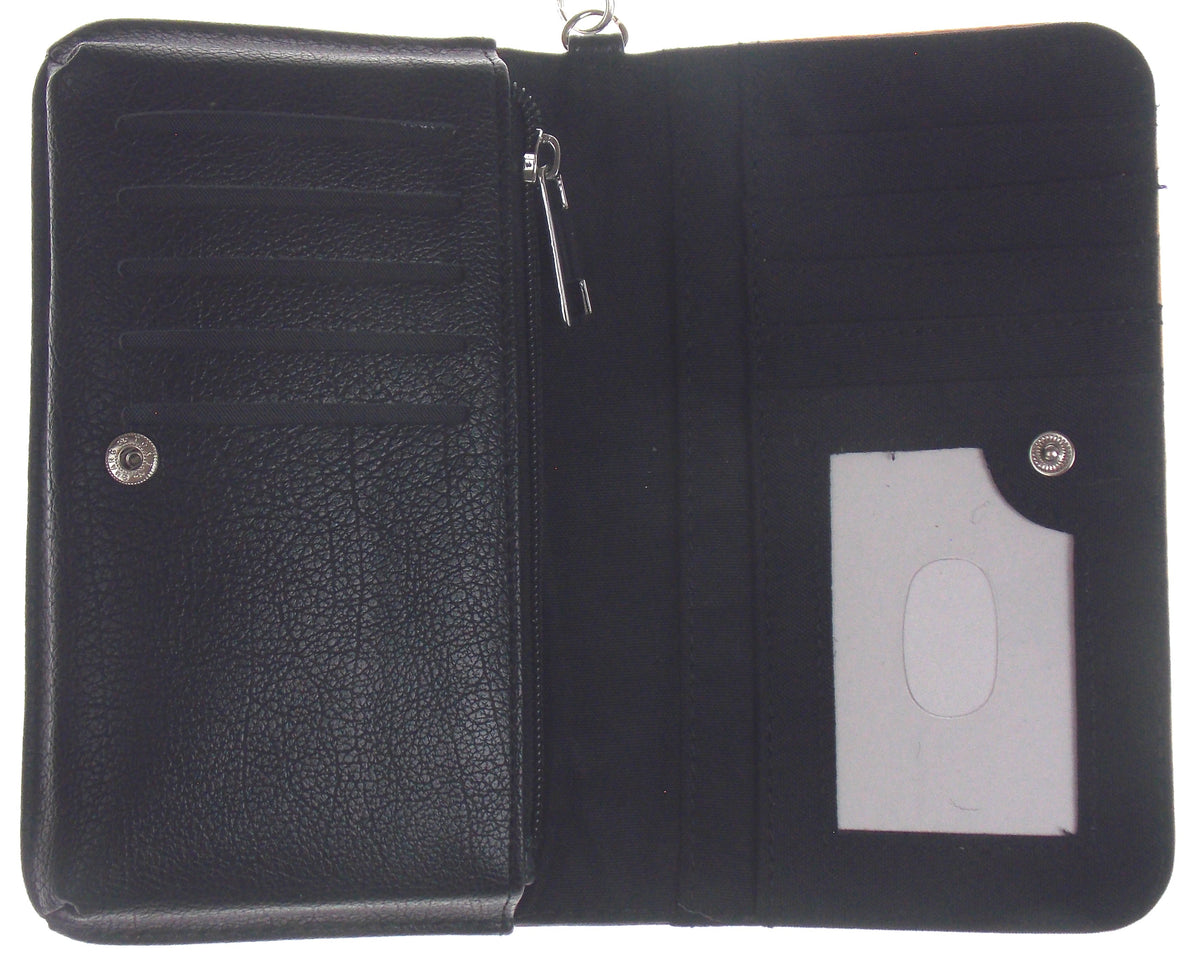 Mary Shelley Frankenstein Zippered Wristlet Wallet Faux Leather Card Slots Book