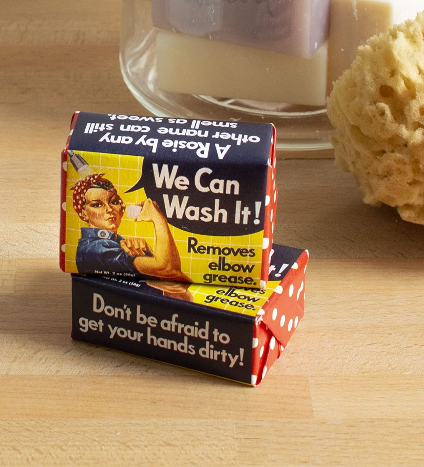 We Can Wash It Rosie The Riveter Soap - 1 Mini Bar of Soap - Made in The USA Rosie the Riveter 1 Bar
