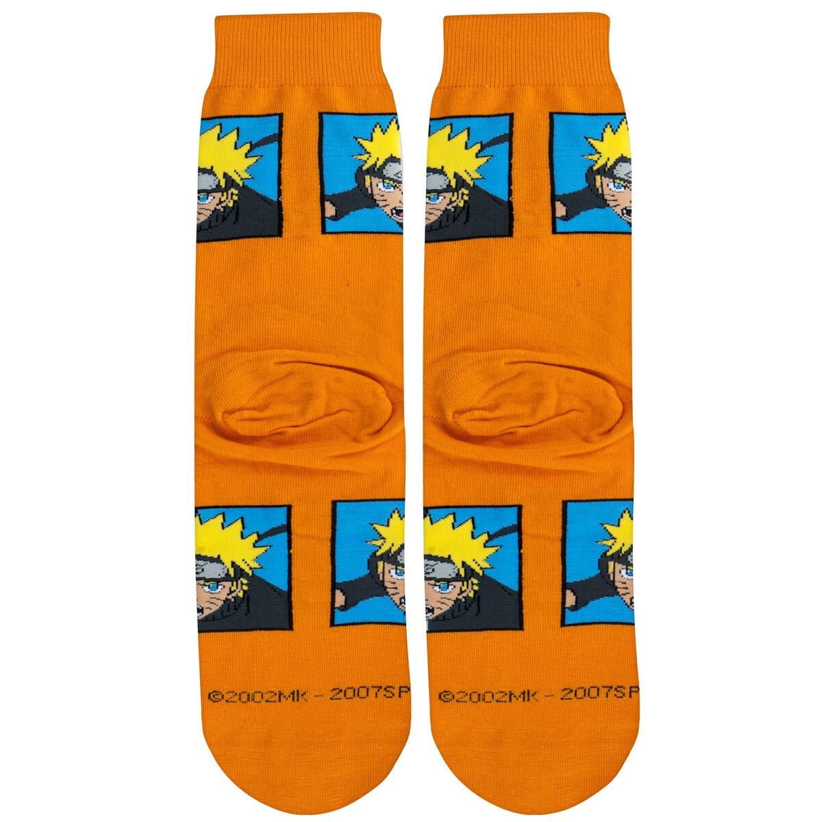 Men's Odd Sox Naruto Heads Orange Crew Socks - OSFM