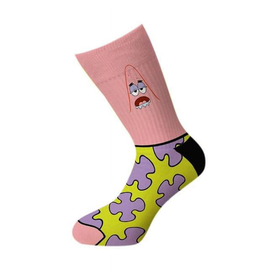 Cool Socks Patrick Fun Print Novelty Crew Socks for Men & Women