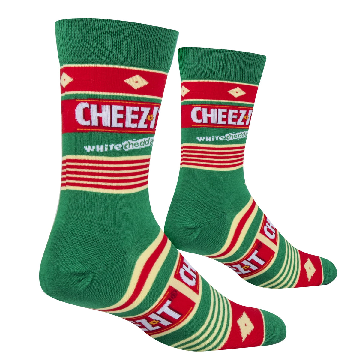 Cool Socks, Cheez It White Cheddar, Mens Womens Crew, Funny Graphic Print, Large