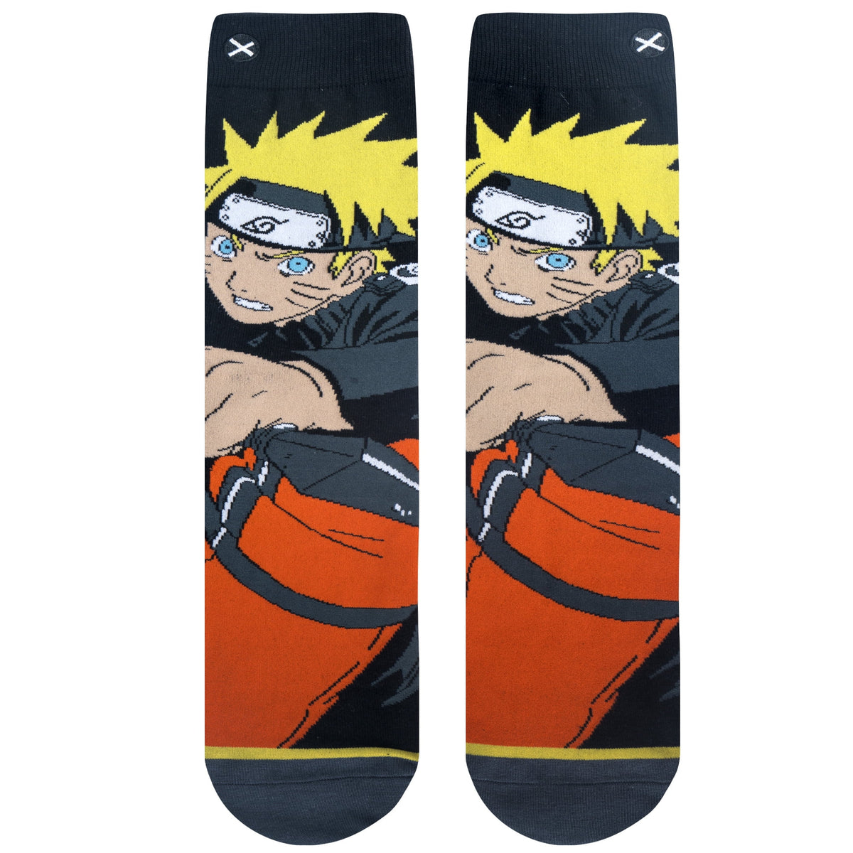 ODD SOX â€“ Naruto Uzumaki Novelty Crew Socks â€“ Size Large â€“ Menâ€™s 8â€“12 / Womenâ€™s 9.5â€“13.5 â€“