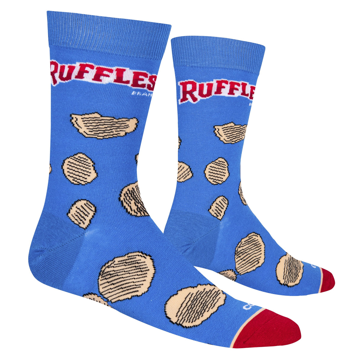 Cool Socks Ruffles Chips Snack Foodie Crew Socks, Size Medium