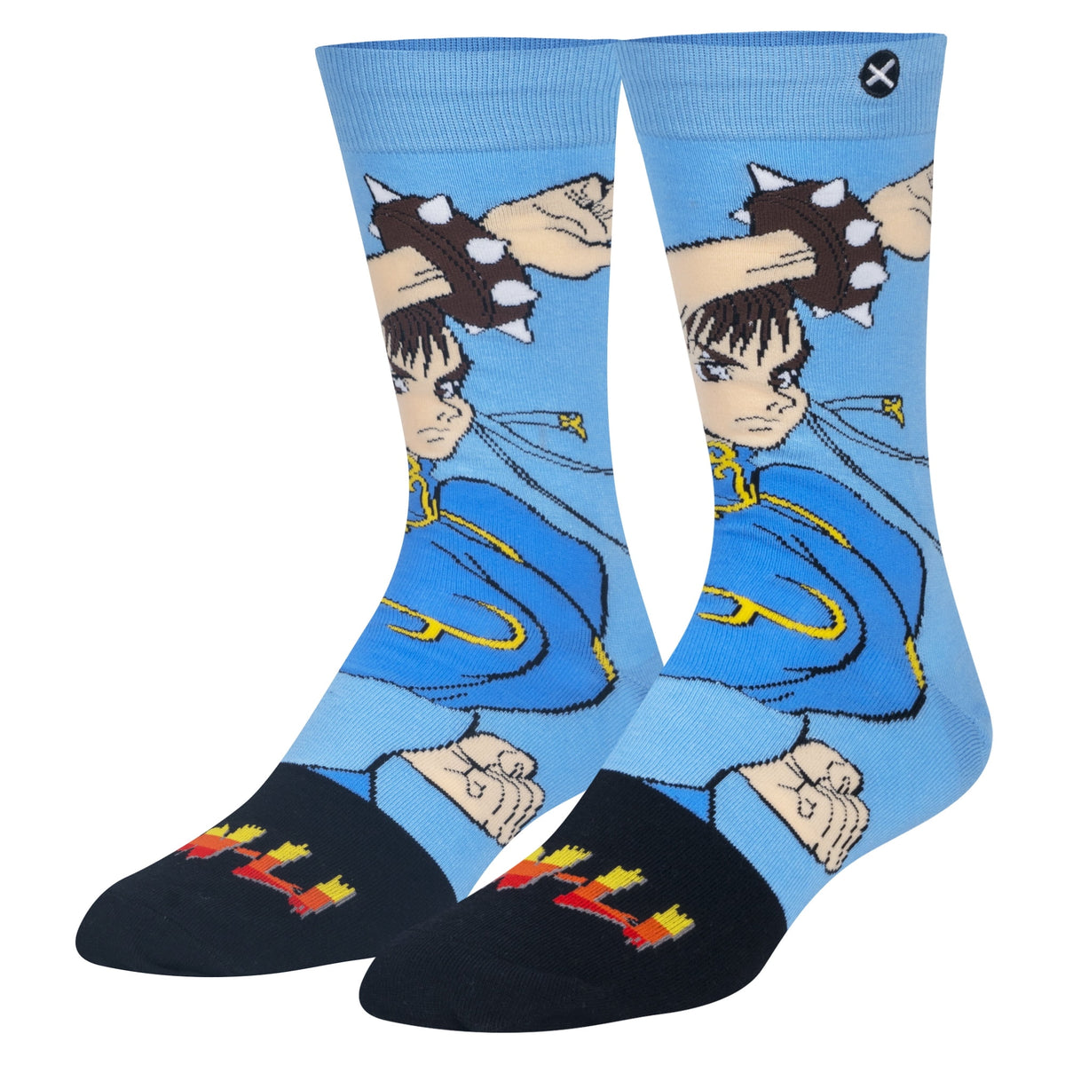Men's Odd Sox Chun Li Blue Crew Socks - OSFM