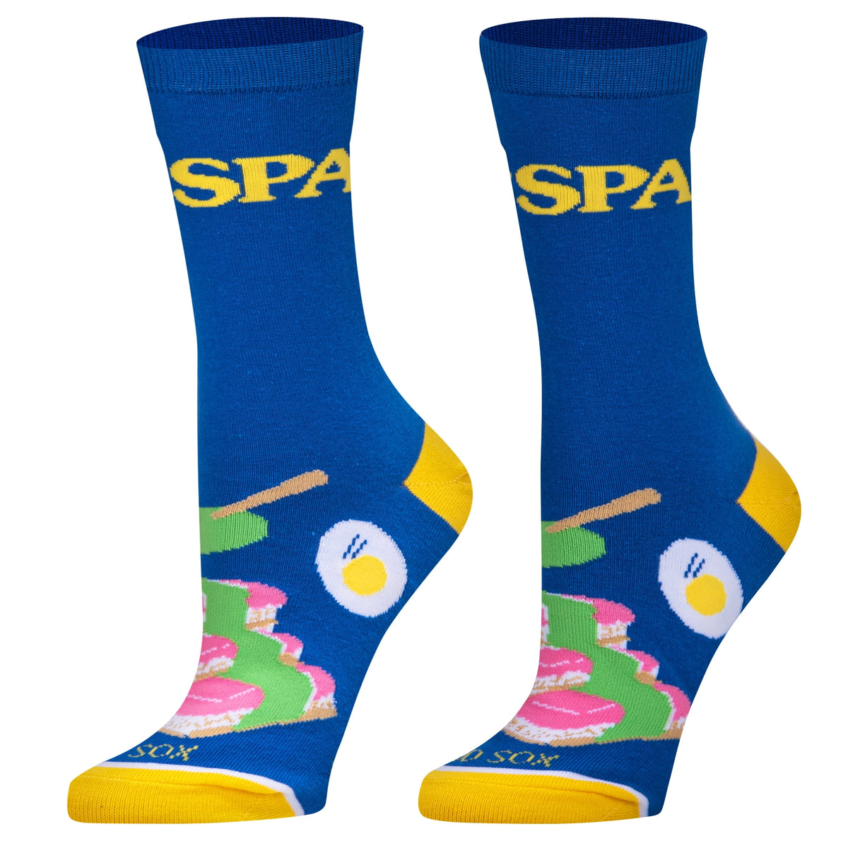 Cool Socks Spam Snack Foodie Crew Socks, Size Medium
