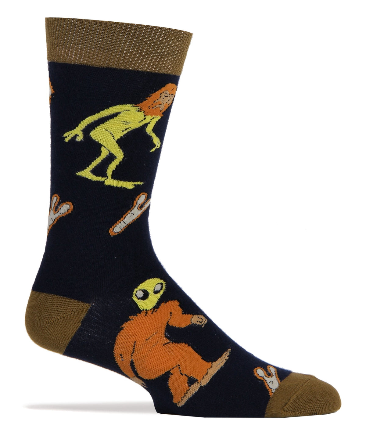 OoohYeah Men's Funny Colorful Crew Socks, Novelty Cotton Socks, Aliens Are Afoot
