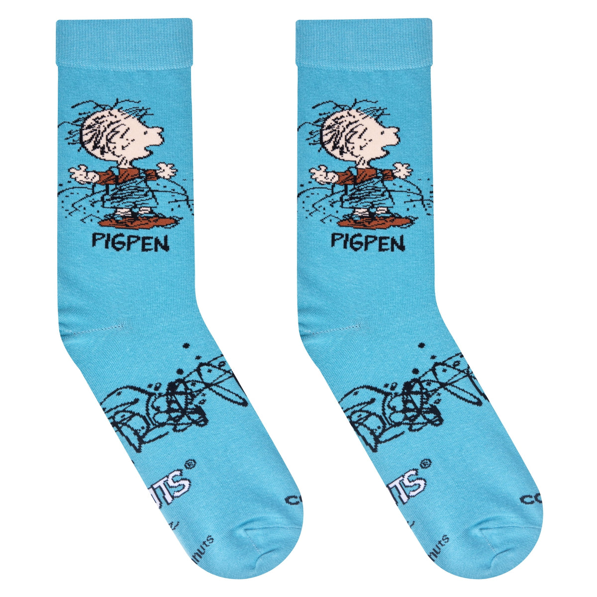 Cool Socks Pigpen Peanuts Charlie Brown Cartoon Crew Socks, Size Large