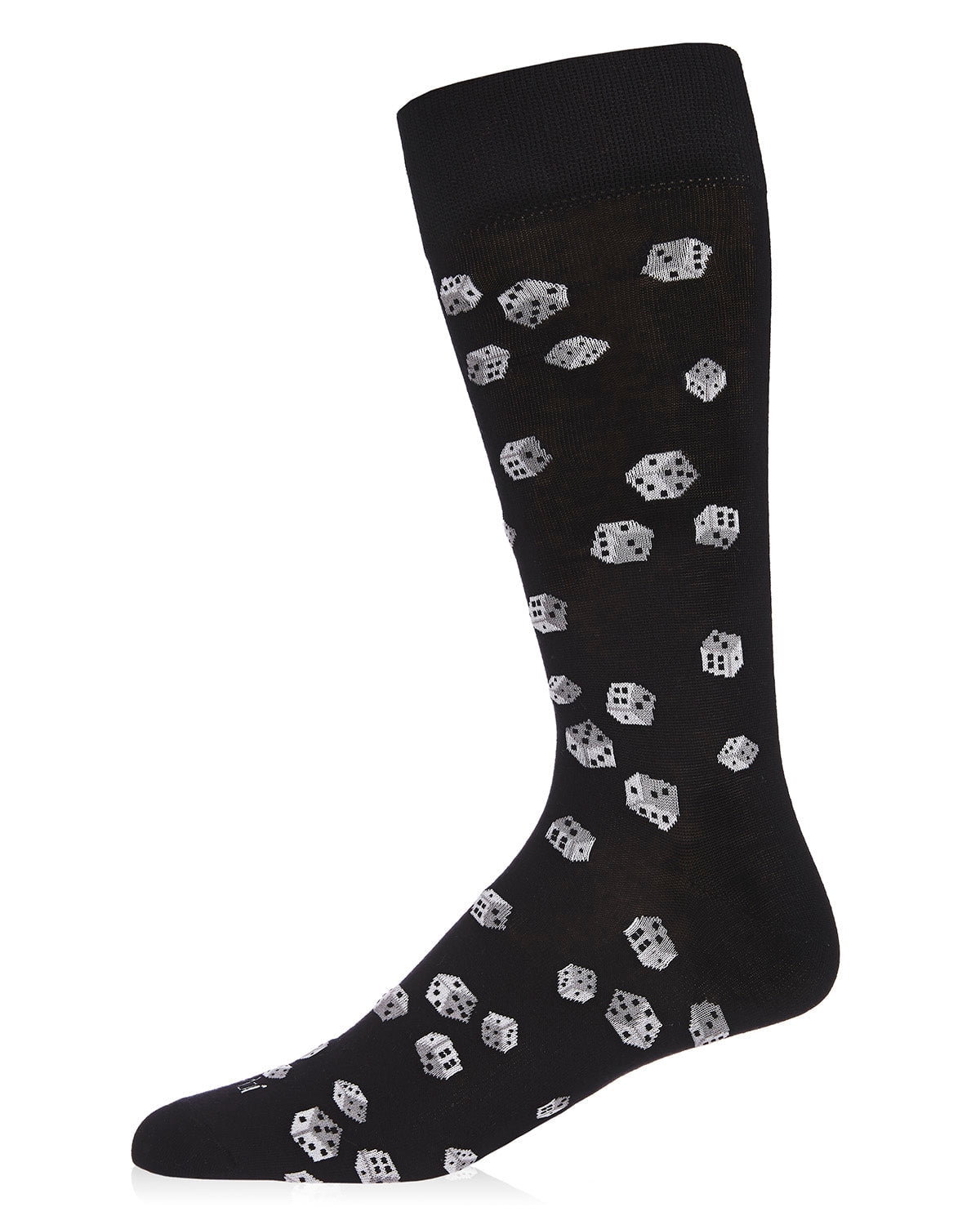 MeMoi Men's Roll of the Dice Bamboo Blend Novelty Crew Sock - Mens - Male, 10-13, Black