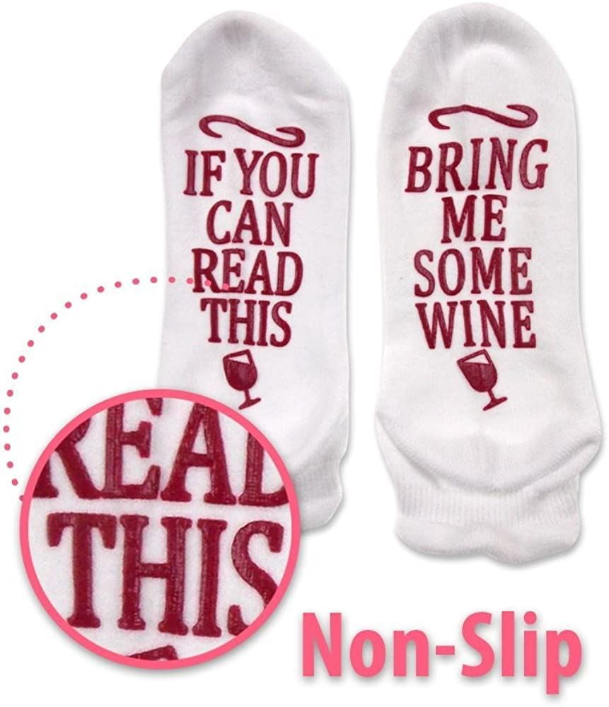 Santa On Barrel Ornament Bundled with Bring Me Some Wine Socks