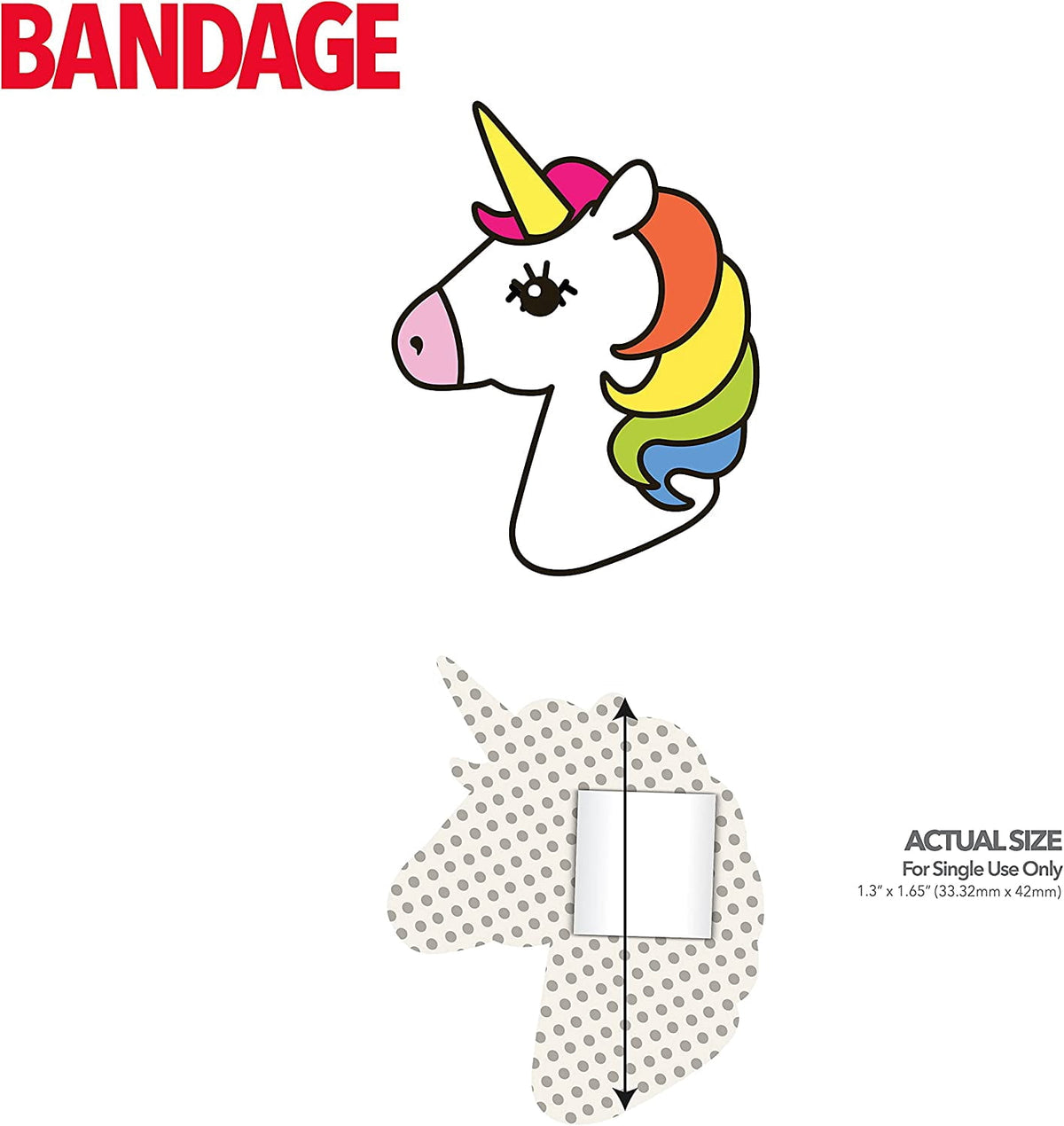 BioSwiss Bandages, Unicorn Shaped Self Adhesive Bandage, Latex Free Sterile Wound Care, Fun First Aid Kit Supplies for Kids, 24 Count