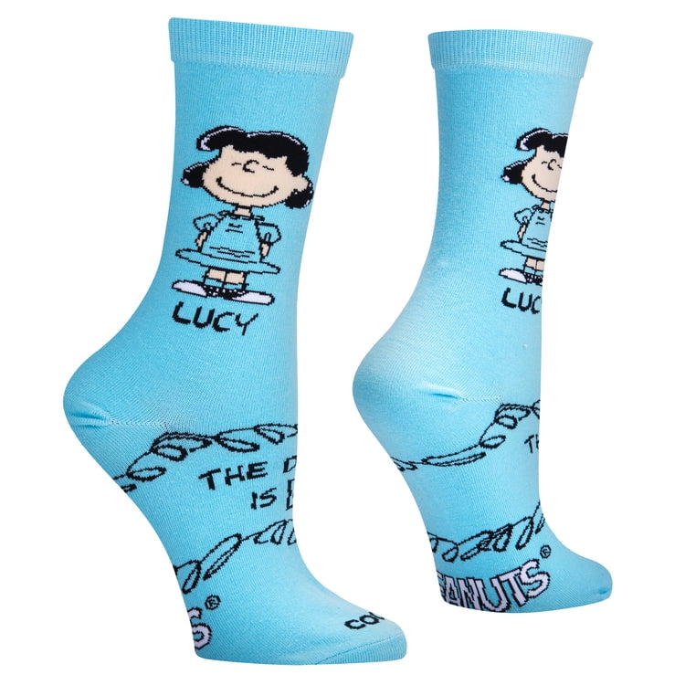 Cool Socks, Women's Lucy, Peanuts Comic Strip Fun Classic Charlie Brown Character Gift
