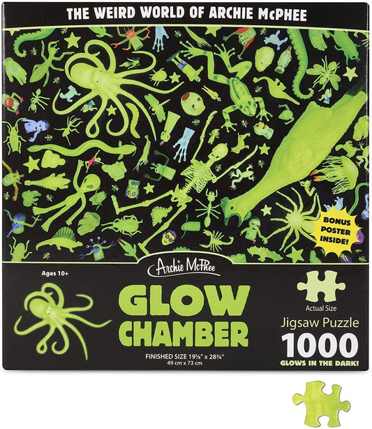 The Weird World of Archie McPhee Glow Chamber Glow in The Dark Jigsaw Puzzle (1000 Piece)