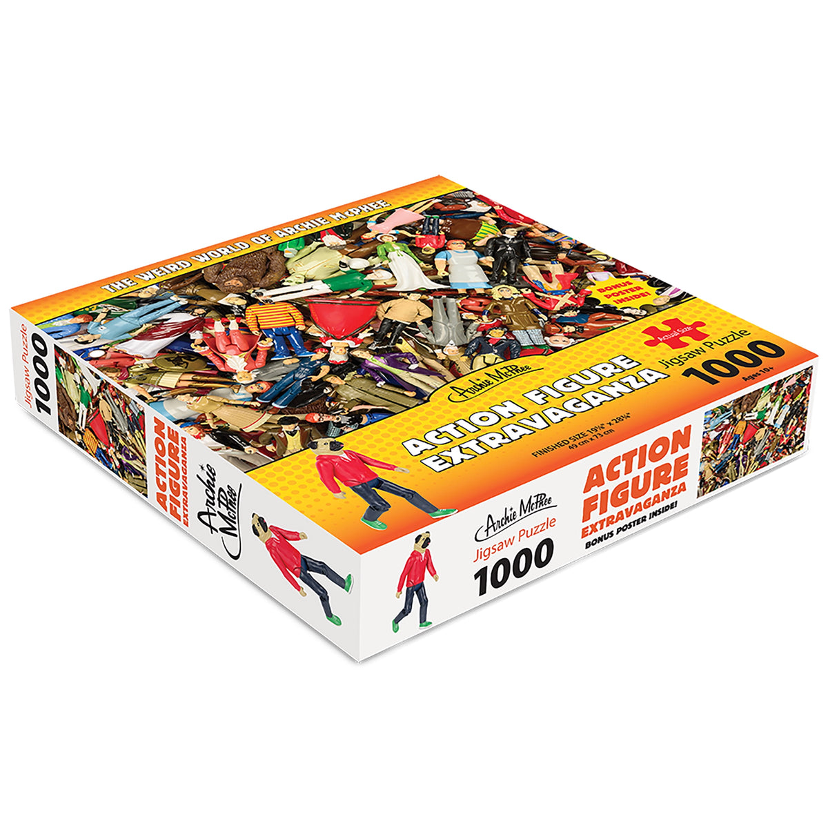 Accoutrements Action Figure Extravaganza Standard Funny Collectible Jigsaw Puzzle, Multicolored