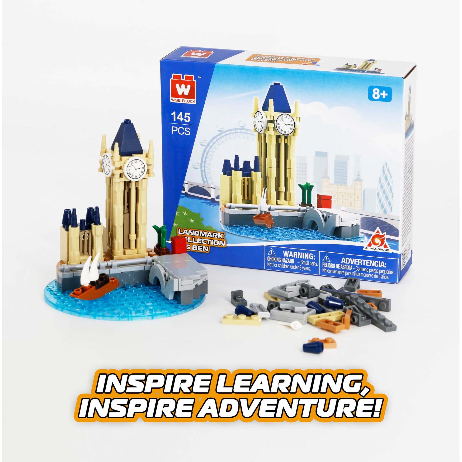 Wise Block Famous Landmark Series Britain Big Ben Building Set