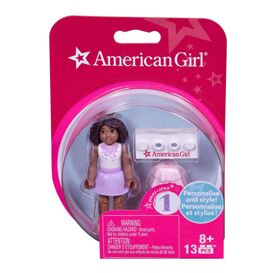 Mega Bloks American Girl White Top & Purple Skirt Mini Figure