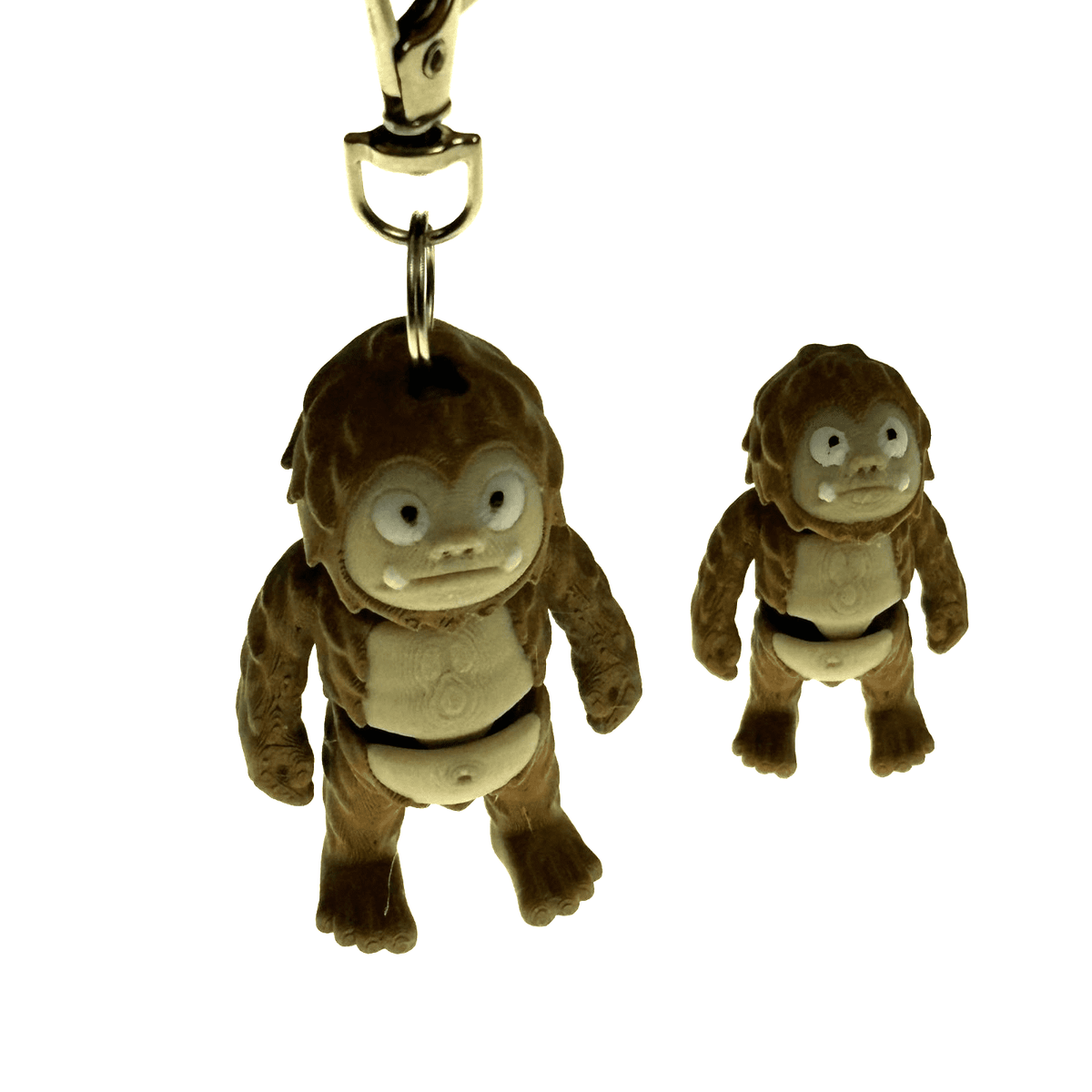 Bigfoot Sasquatch Keychain Figurine Clip Articulated 3D Printed USA Fidget