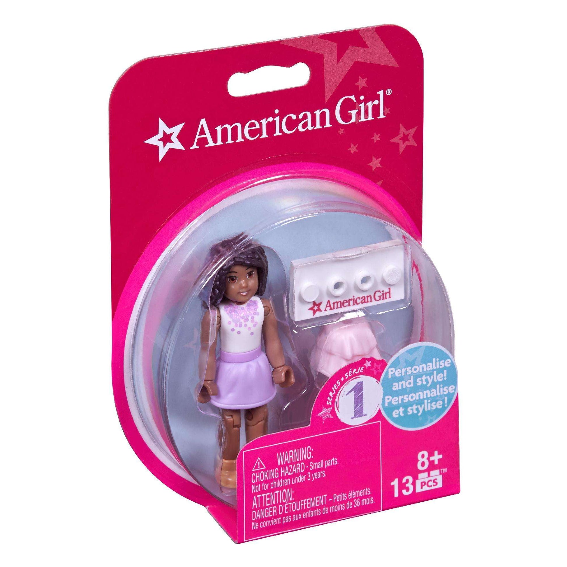 Mega Bloks American Girl White Top & Purple Skirt Mini Figure