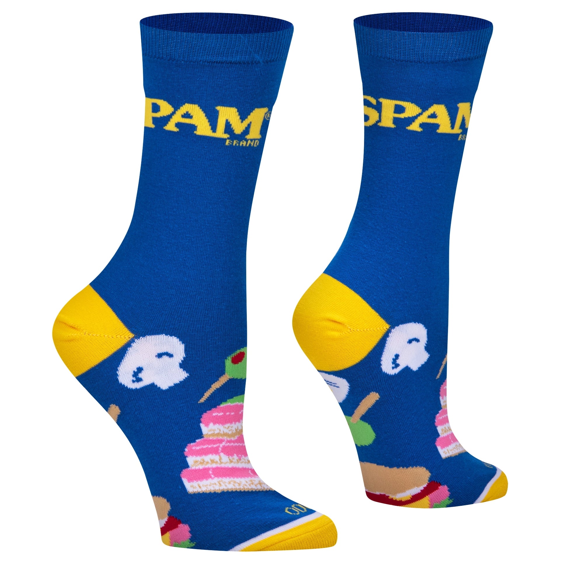 Cool Socks Spam Snack Foodie Crew Socks, Size Medium