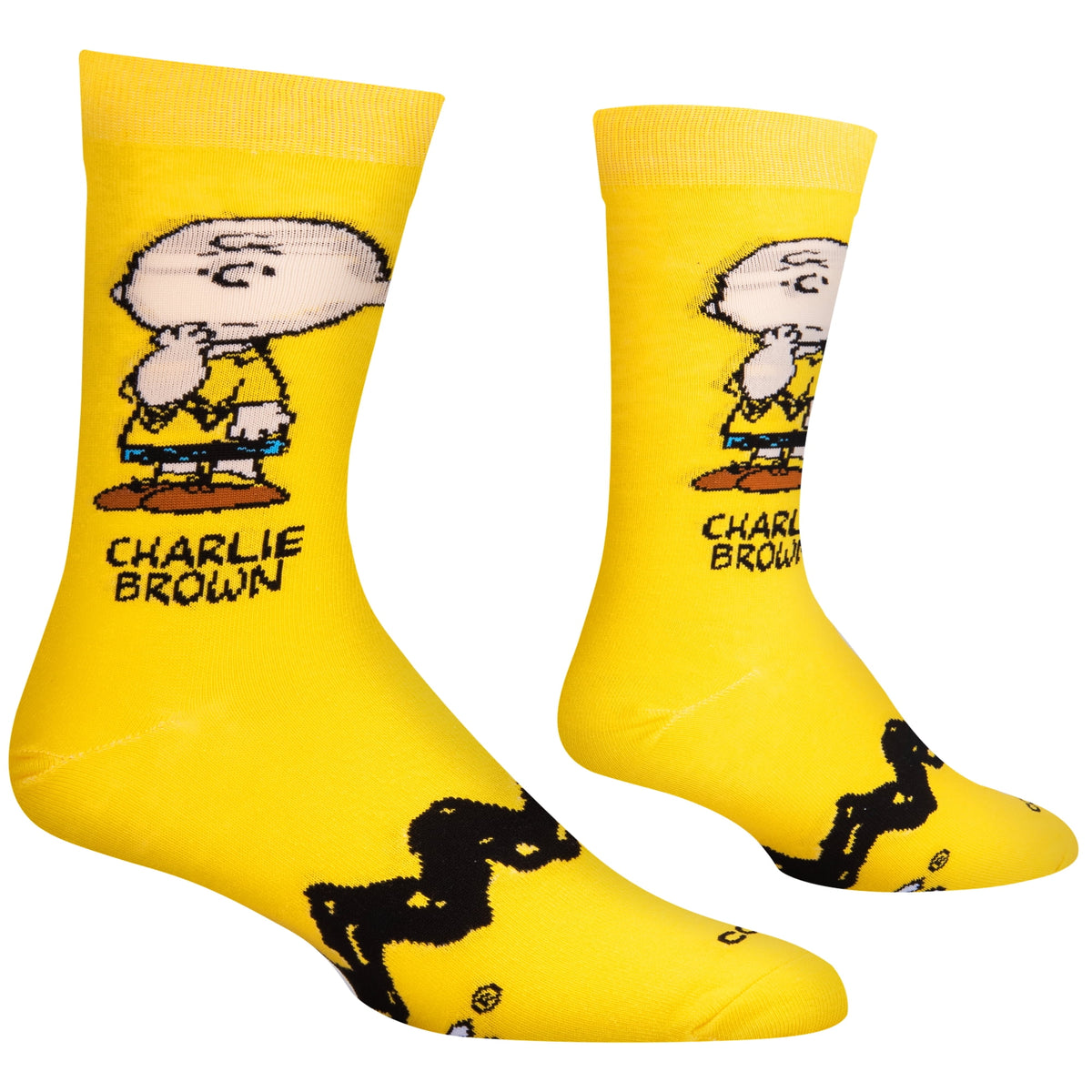 Cool Socks Charlie Brown Peanuts Cartoon Retro Crew Socks, Size Medium