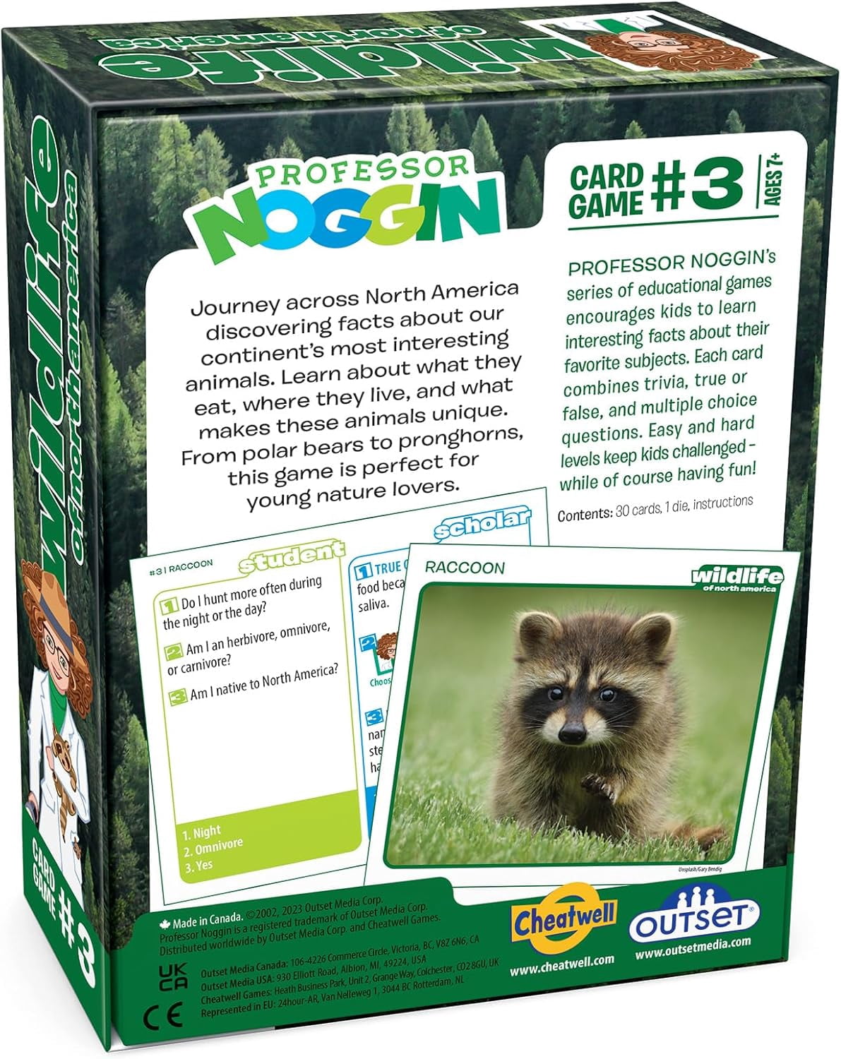 Explore North American Wildlife with Professor Noggin's Card Game - Fun and Educational!