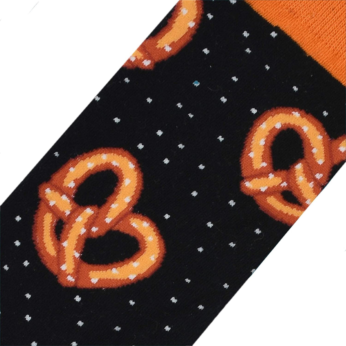 Cool Socks Novelty Crew Socks Men's Women's, Pretzel Snack, Graphic Print, Large