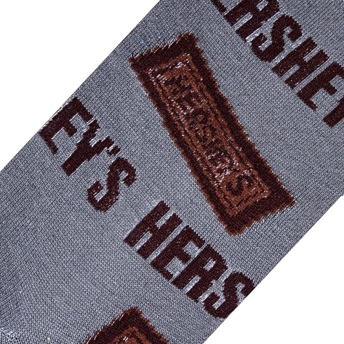 Crazy Socks Hersheyâ€™s Milk Chocolate Bar Candy Crew Socks, Size Medium