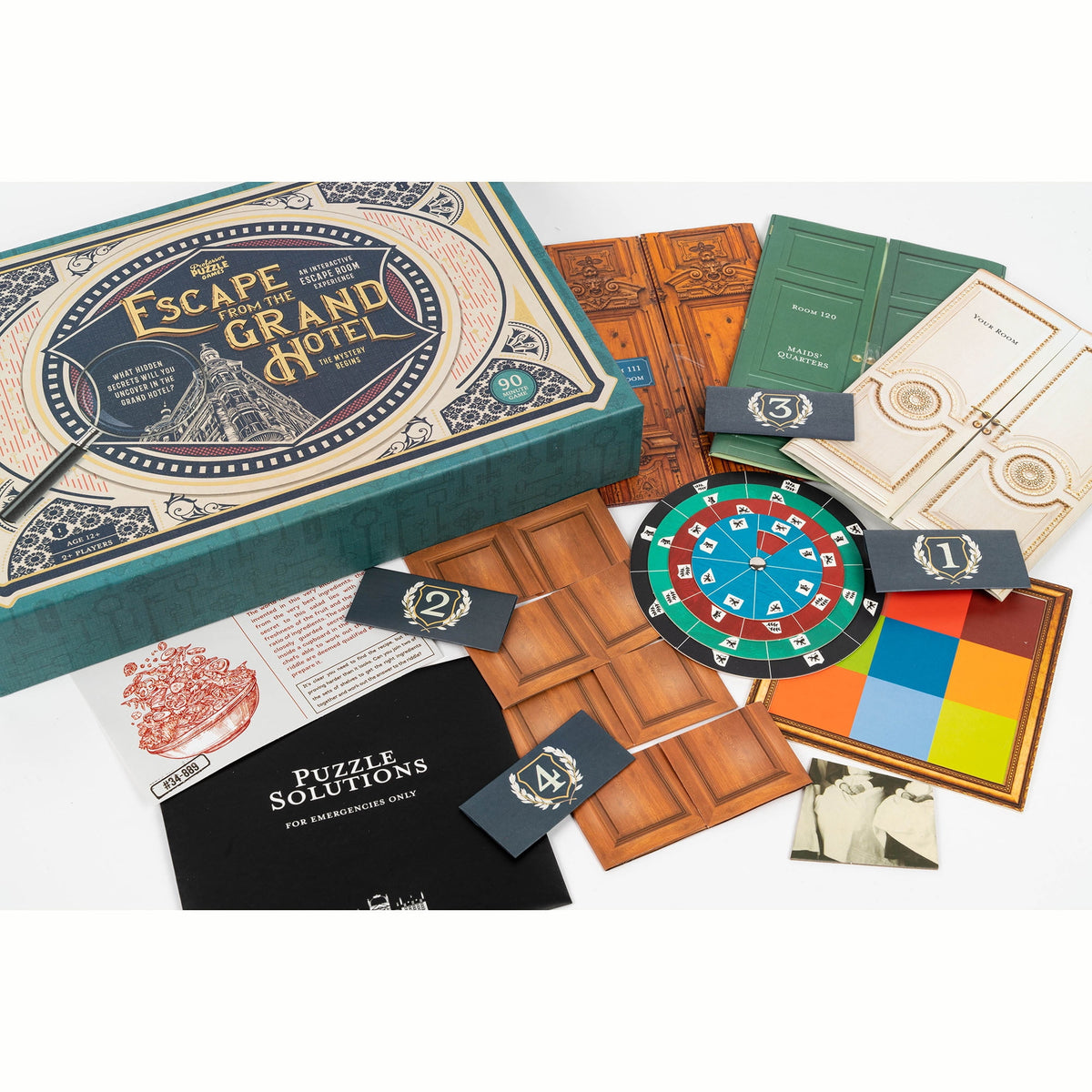 Professor Puzzle: Escape From The Grand Hotel - An Escape Room Game, Interactive Mystery Experience, Uncover Secrets, Ages 12+, 2+ Players, 90 Min