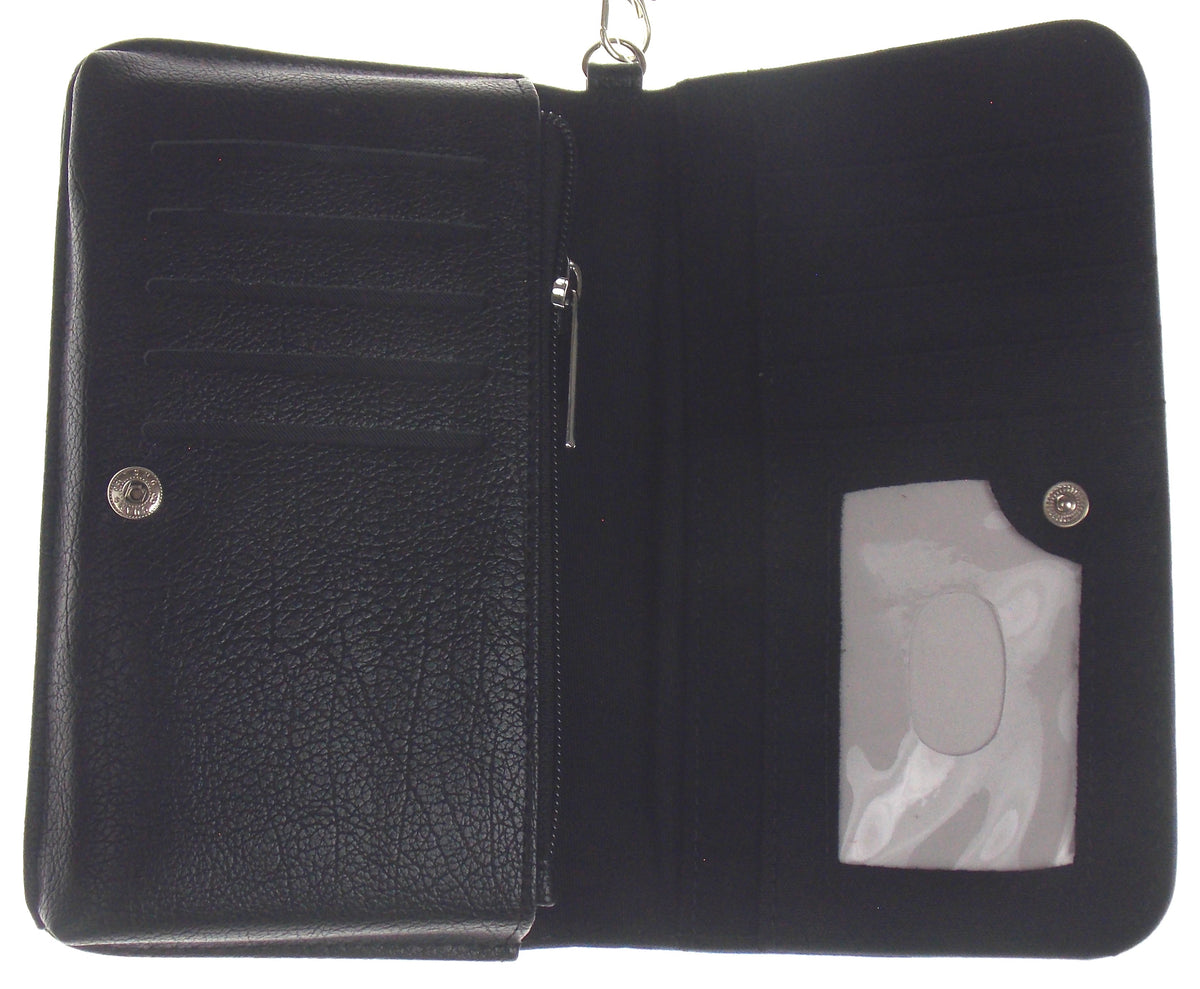 The Nutcracker Wristlet Wallet Faux Leather Blue Card Slots Zippered Pocket Gift