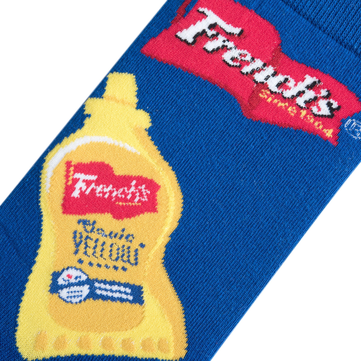 Cool Socks French's Mustard Hot Sauce Spicy Crew Socks, Size Large