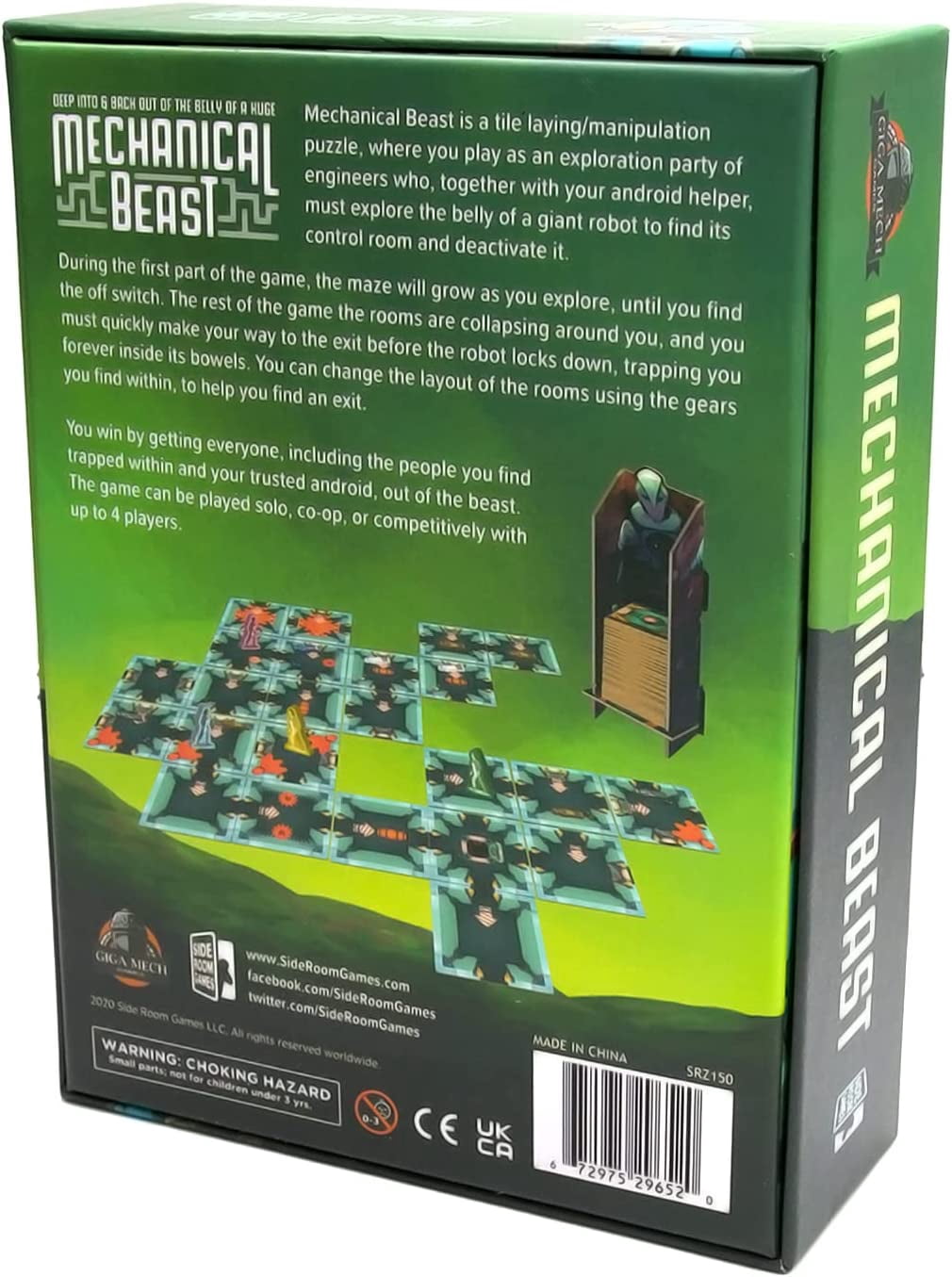 Mechanical Beast - A Solo, Coop or Competitive Tile Laying and Manipulation Puzzle for 1-4 Players