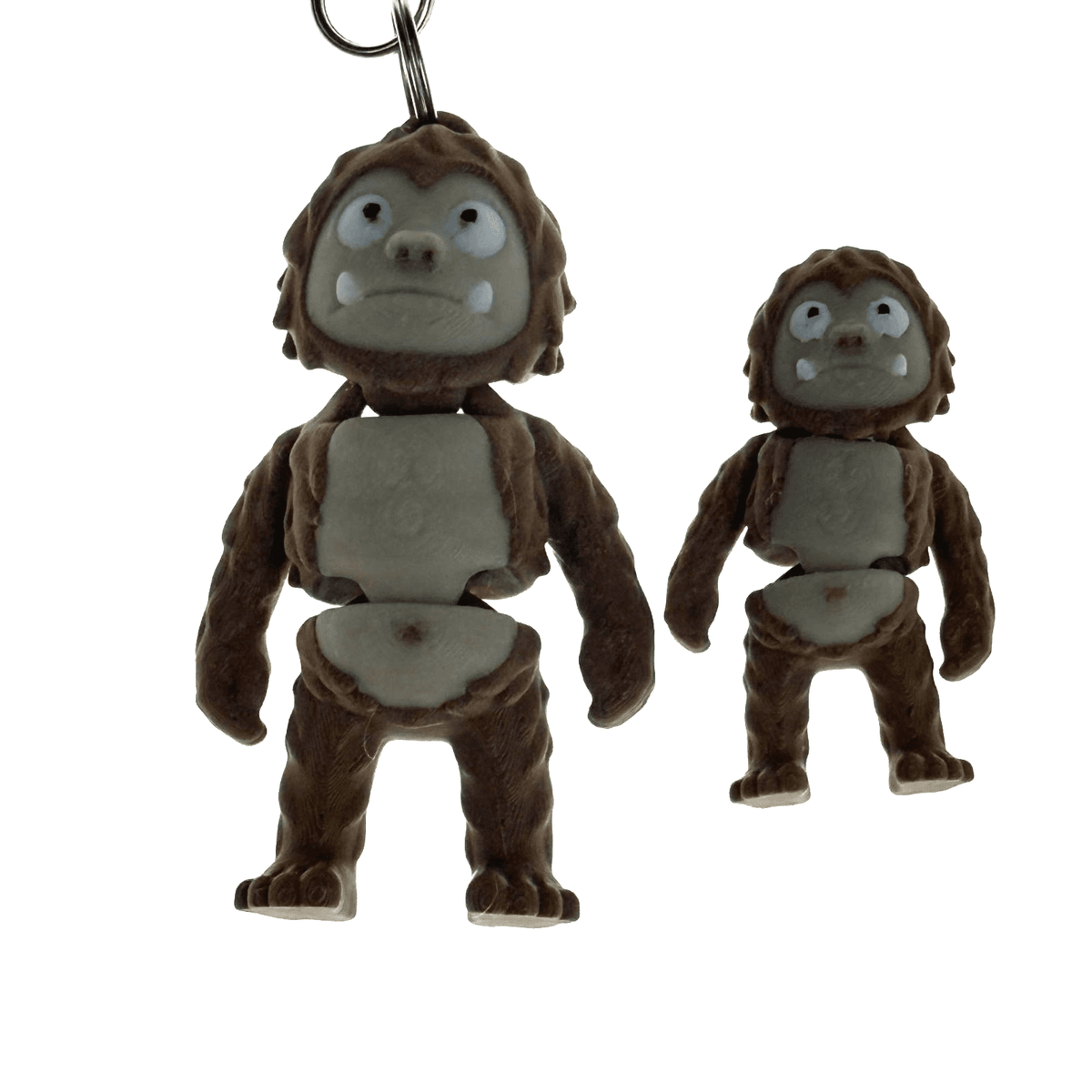 Bigfoot Sasquatch Keychain Figurine Clip Articulated 3D Printed USA Fidget