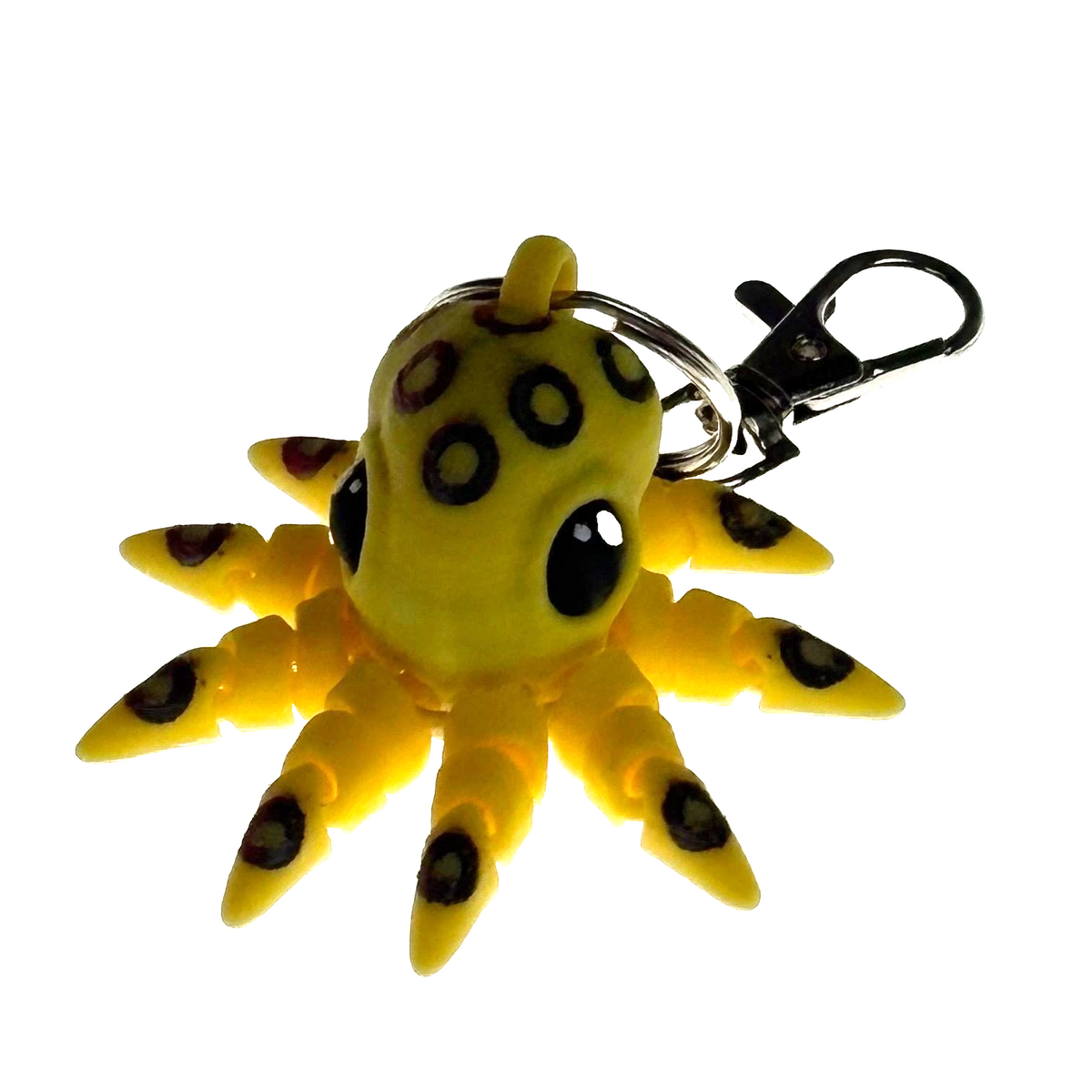 Octopus Articulated Keychain Clip 3D Printed USA Figure Fidget Gift